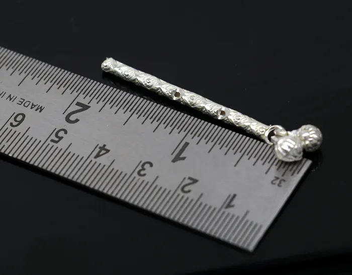 Amazing design Solid sterling silver handmade idol krishna flute silver bansuri laddu gopala flute little krishna flute puja art su359 TRIBAL ORNAMENTS Rings