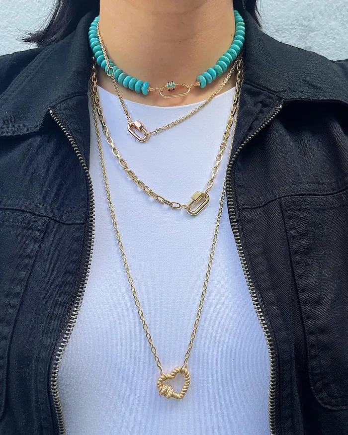 Necklaces Marla Aaron Marla Aaron 14K Yellow Gold Pulley Chain Necklace