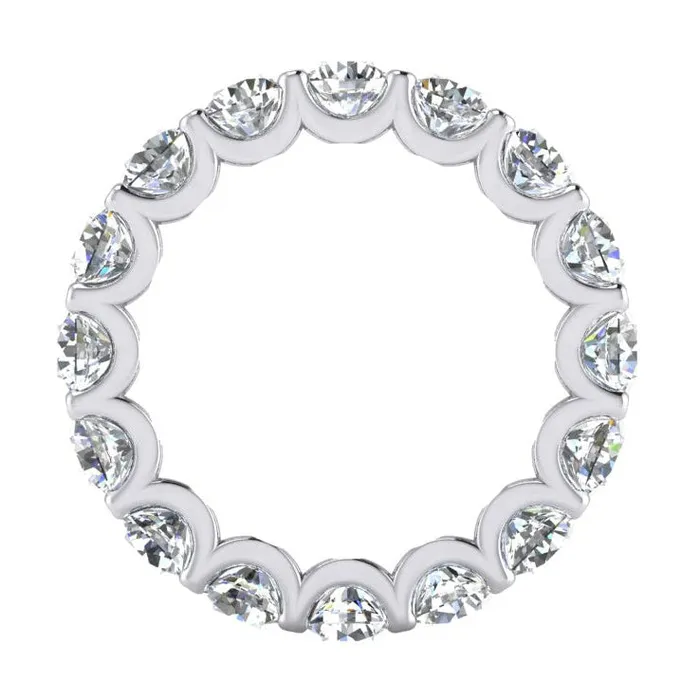 HarryChadEntcom Rings Mined Diamond Eternity Wedding Gold Band 4 Carats 41 mm