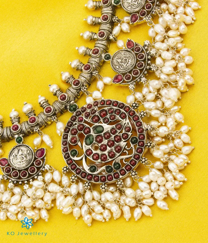 Silversmith Necklaces The Saira Silver Guttapusalu Necklace Set Of 2