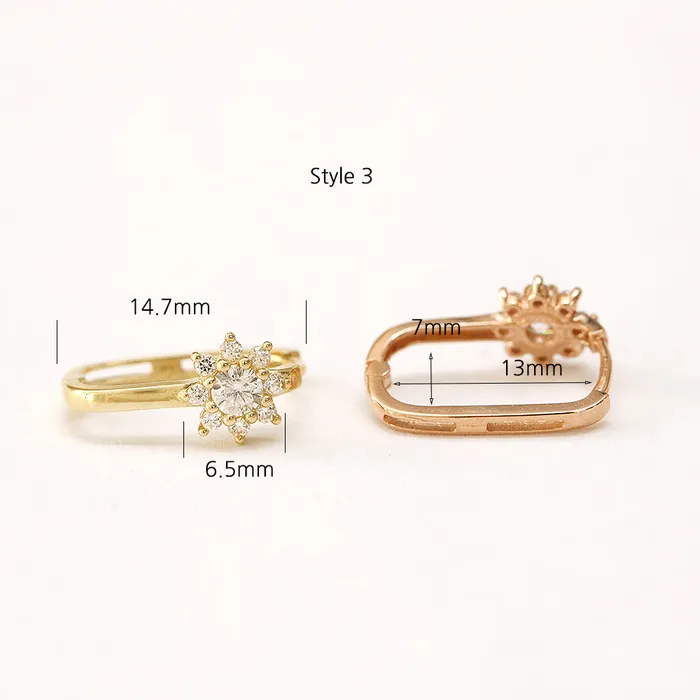 Earrings MinimalBijoux 14K Gold Point Cubic Cartilage Hoop Earring