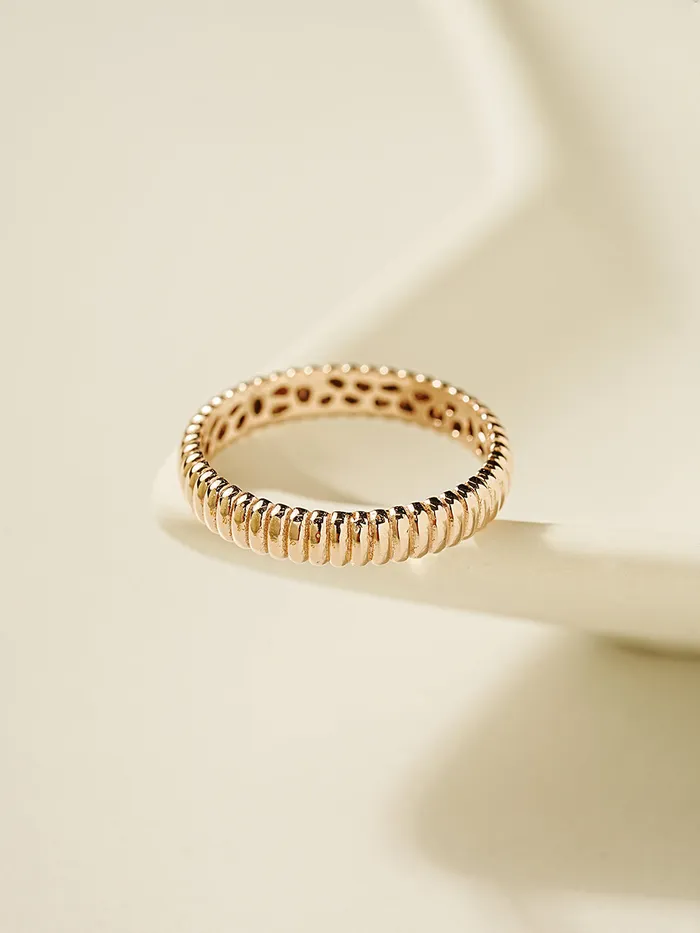 Rings MinimalBijoux 14K Gold Simple Wrinkles Ring