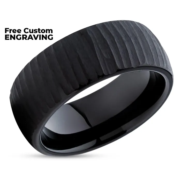 Black Wedding Ring Black Tungsten Ring Tungsten Wedding Band Tungsten Band Clean Casting Jewelry Rings