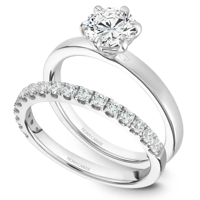 International Diamond Center Rings Noam Carver White Gold 6Prong Solitaire Engagement Ring Setting