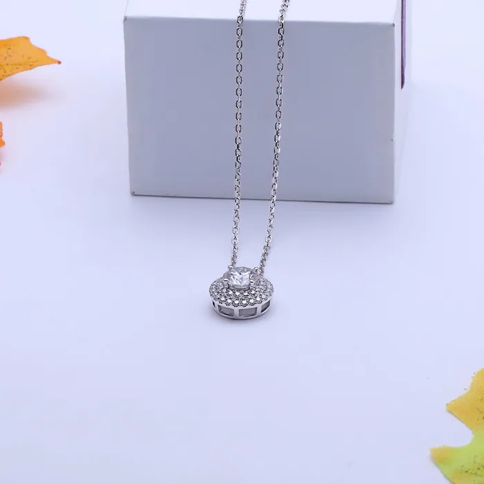 Necklaces Luxus Moissanite Rings Jewelry 10k White Gold Moissanite Necklace for Daughter Pendant 15ct Center Stone
