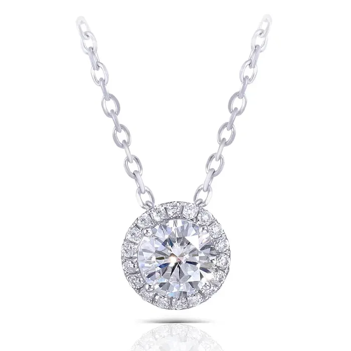 Necklaces Luxus Moissanite Rings Jewelry 14k White Gold Necklace for Women Pendant Moissanite 13ct Total