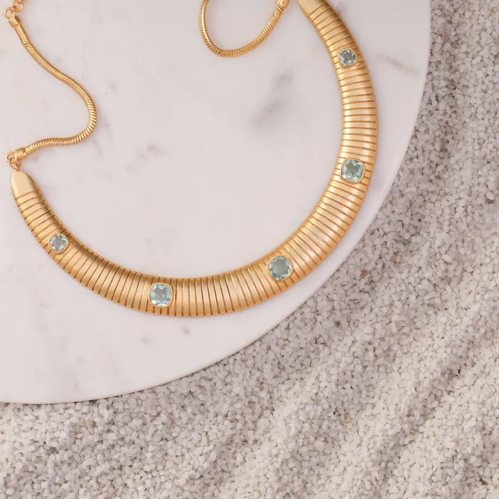 Necklaces SILVER Dune Desire Silver Cuff Necklace