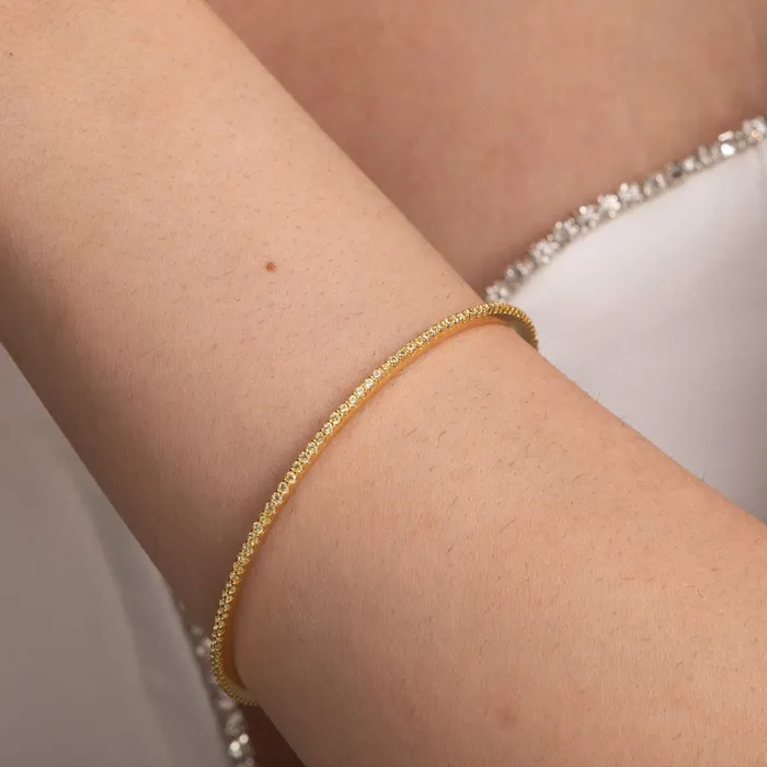 SILVER Necklaces Circle of Love Yellow Silver Bangle